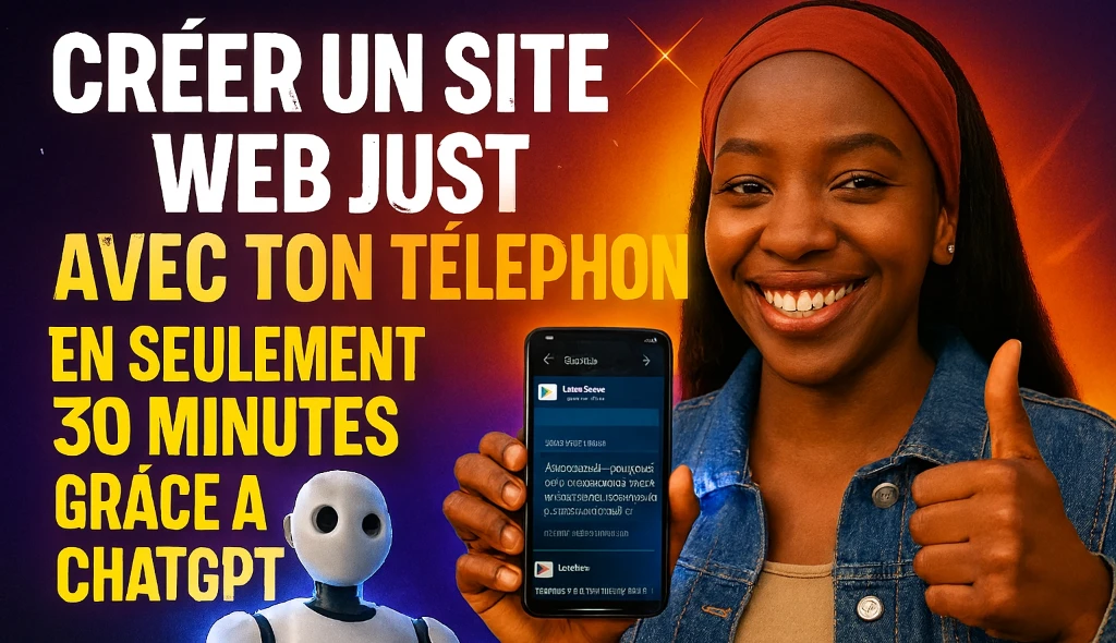 Images IA - CRÉÉ UN SITE WEB EN 30 MINUTES JUSTE AVEC SON TÉLÉPHONE GRÂCE À L'INTELLIGENCE ARTIFICIELLE, PART 1